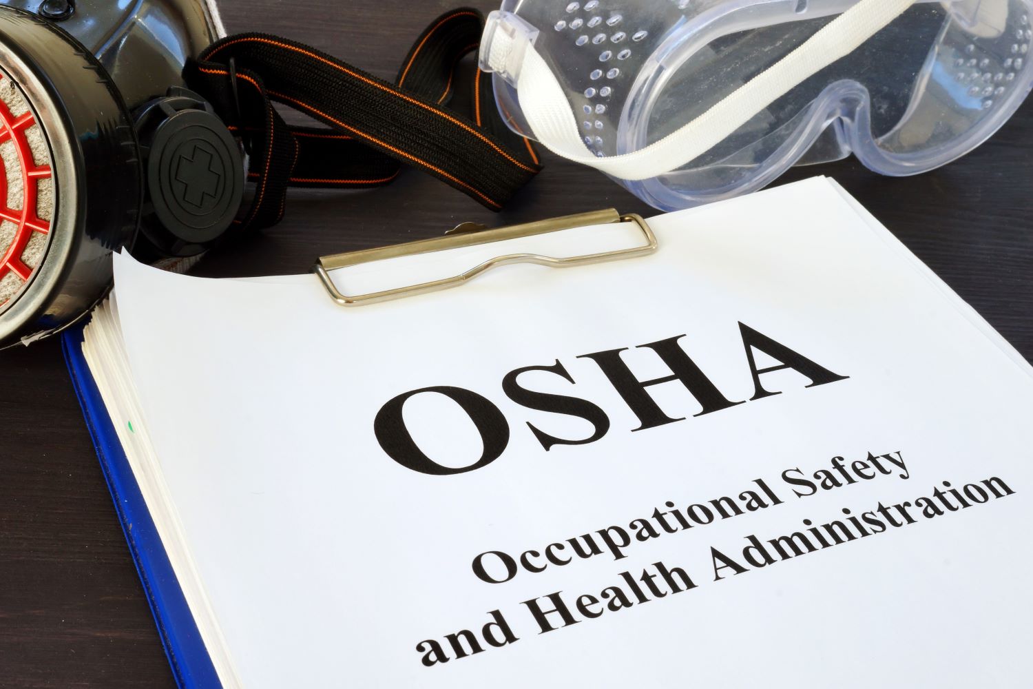 Close up of OSHA document