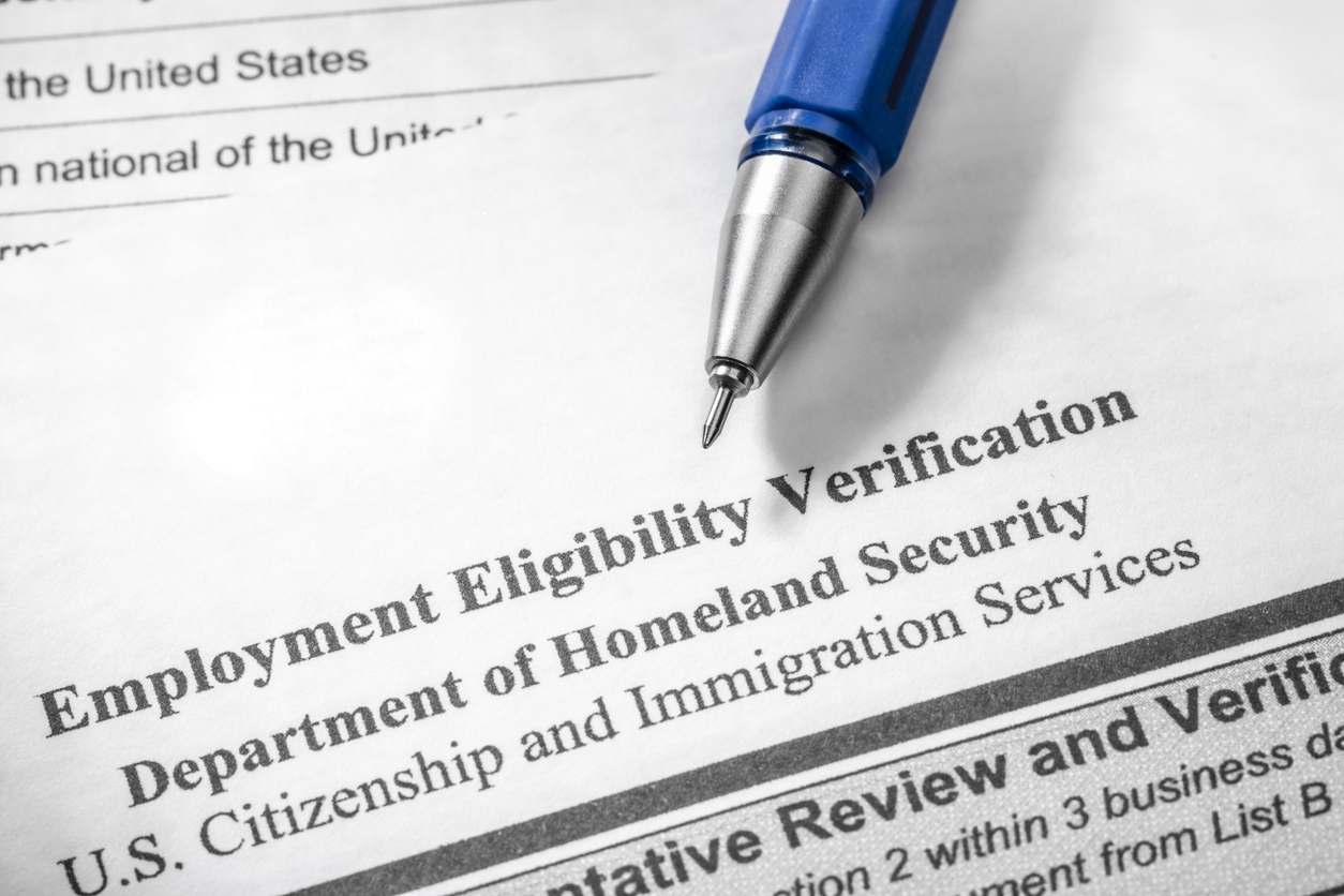 Employment eligibility verification form